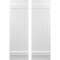 Ekena Millwork Americraft 5-Board, 2 Batten Exterior Real Wood Joined Board-n-Batten Shutters, ARW101BB518X45WHH, PR ARW101BB518X45WHH - alternate 1